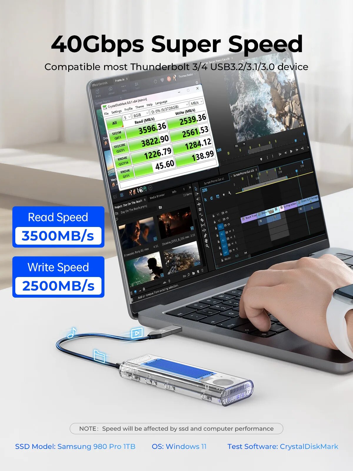 ORICO 40Gbps USB4 M.2 SSD Case - Thunderbolt 4 External Ssd 4Tb review and price